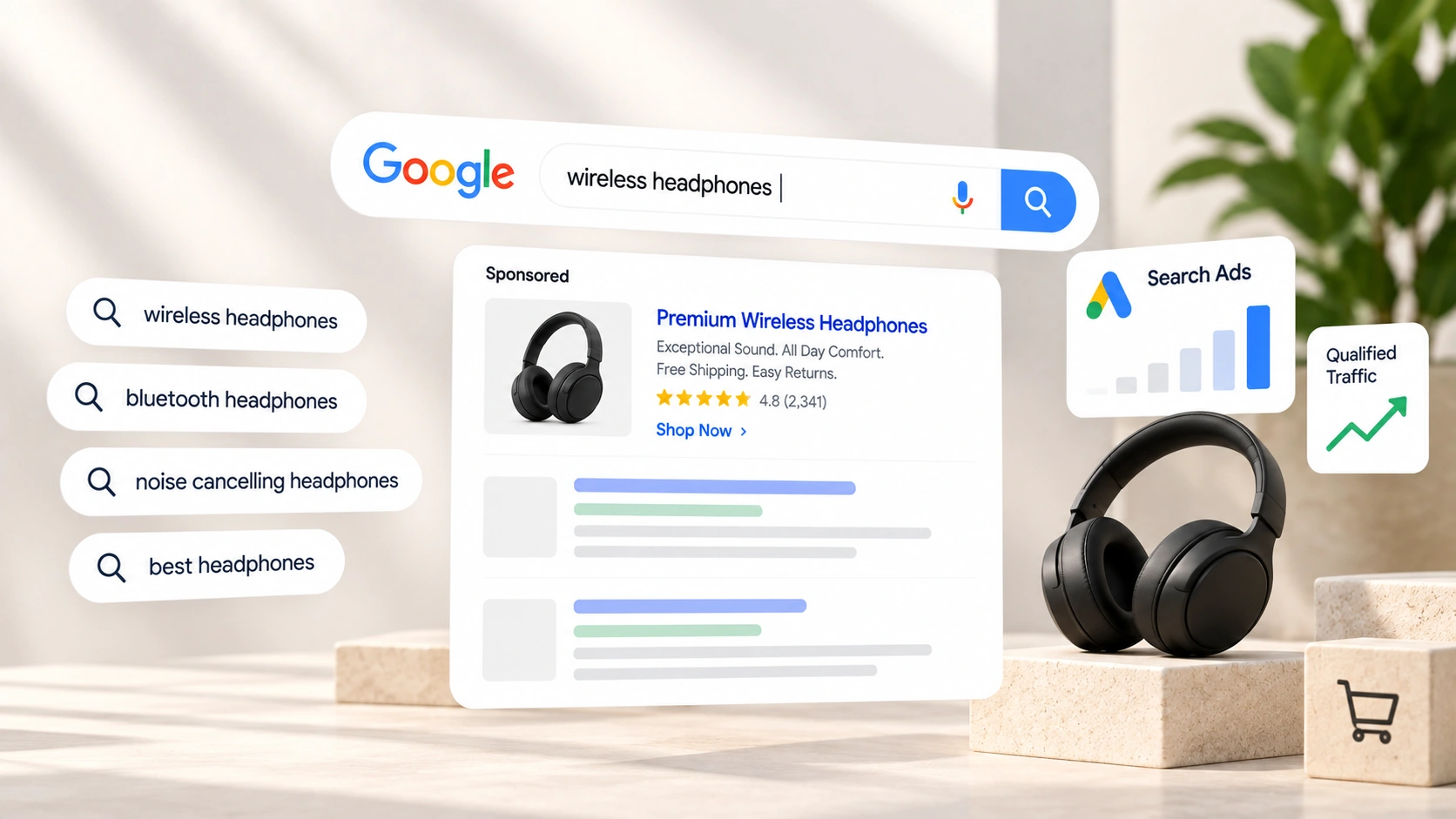 Google Search Ads management: section banner