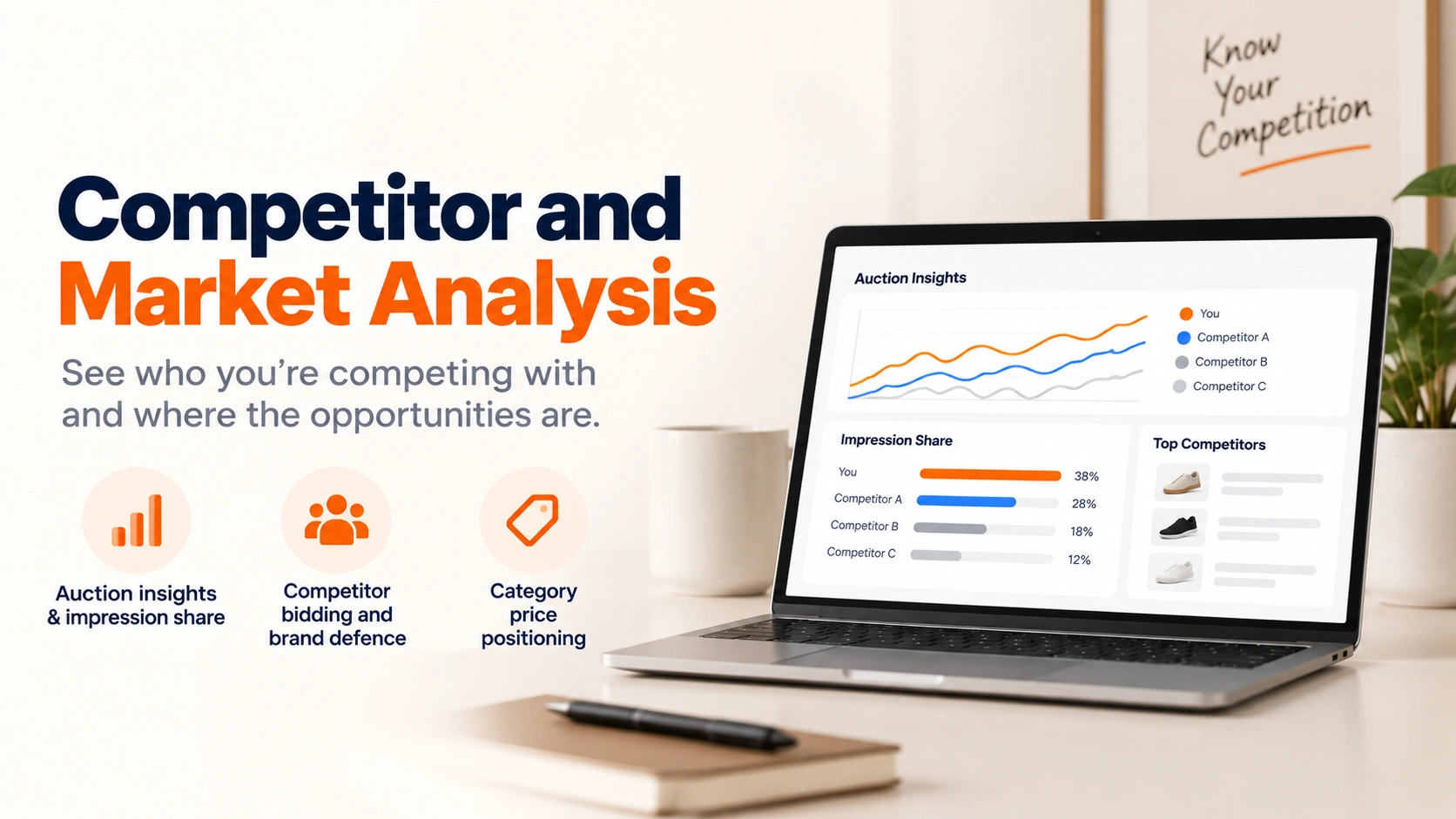Competitor and market analysis: section banner