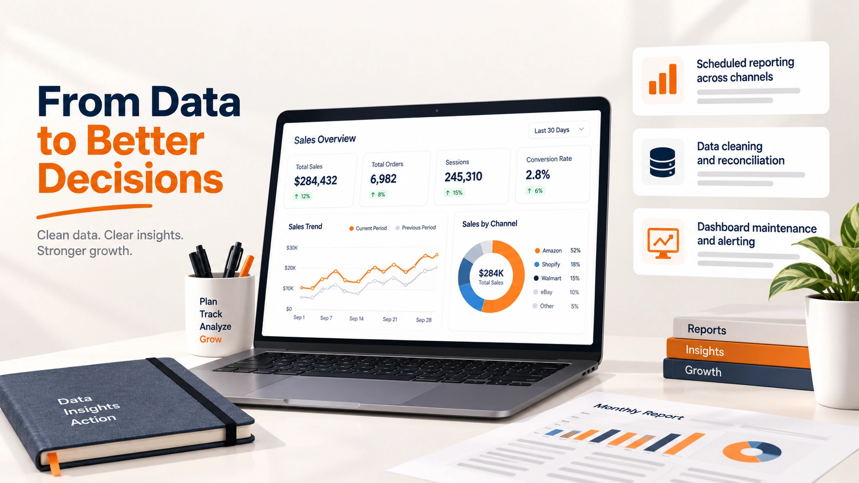 Reporting and analytics support: section banner