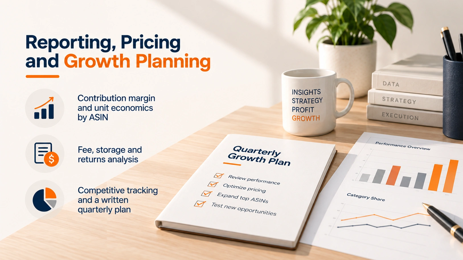 Reporting, pricing and growth planning