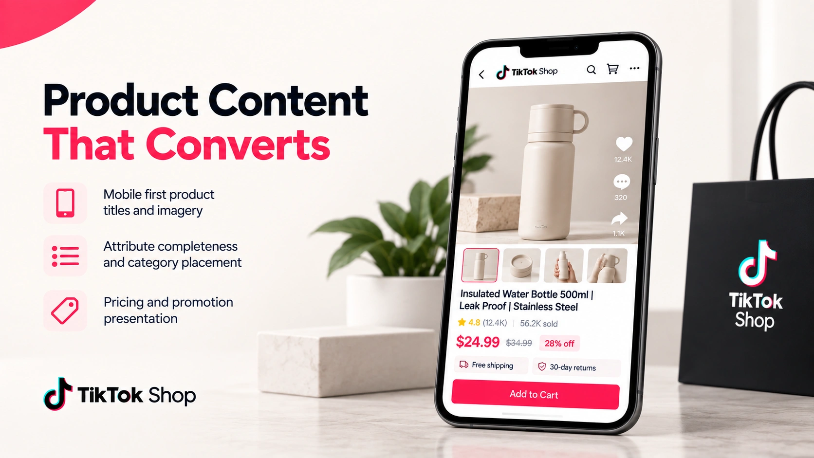 Product listing and content optimisation: section banner