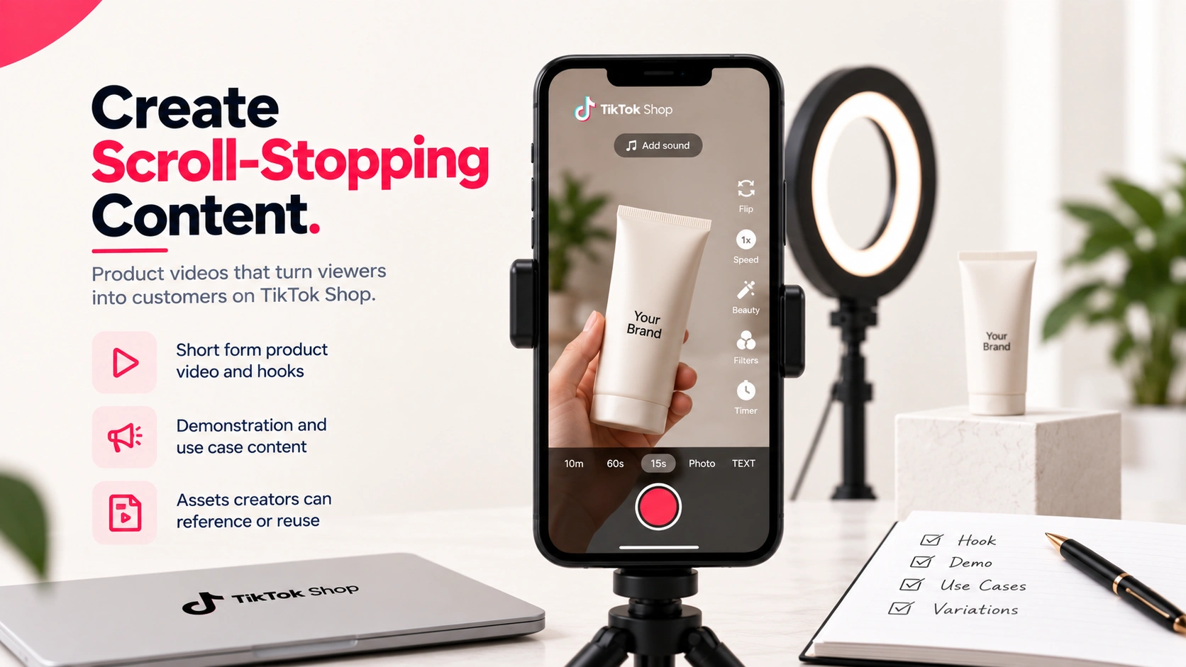 Content and product video: section banner