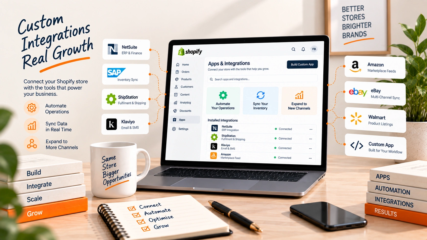 Custom apps and integrations: section banner
