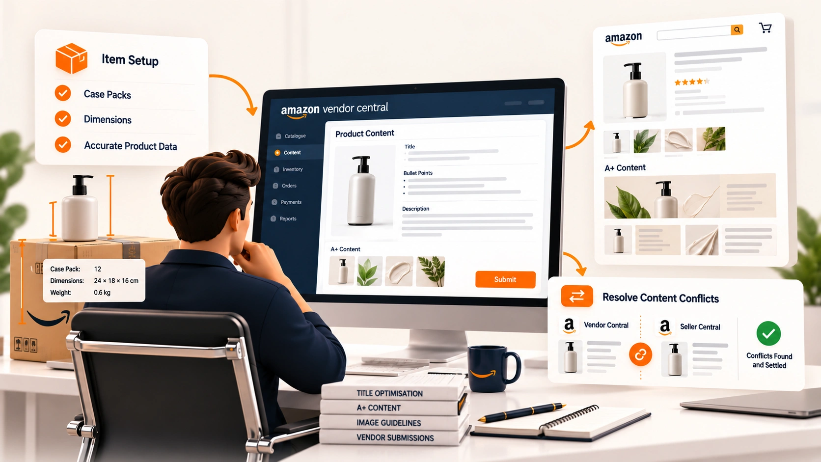 Catalogue and content in Vendor Central: section banner