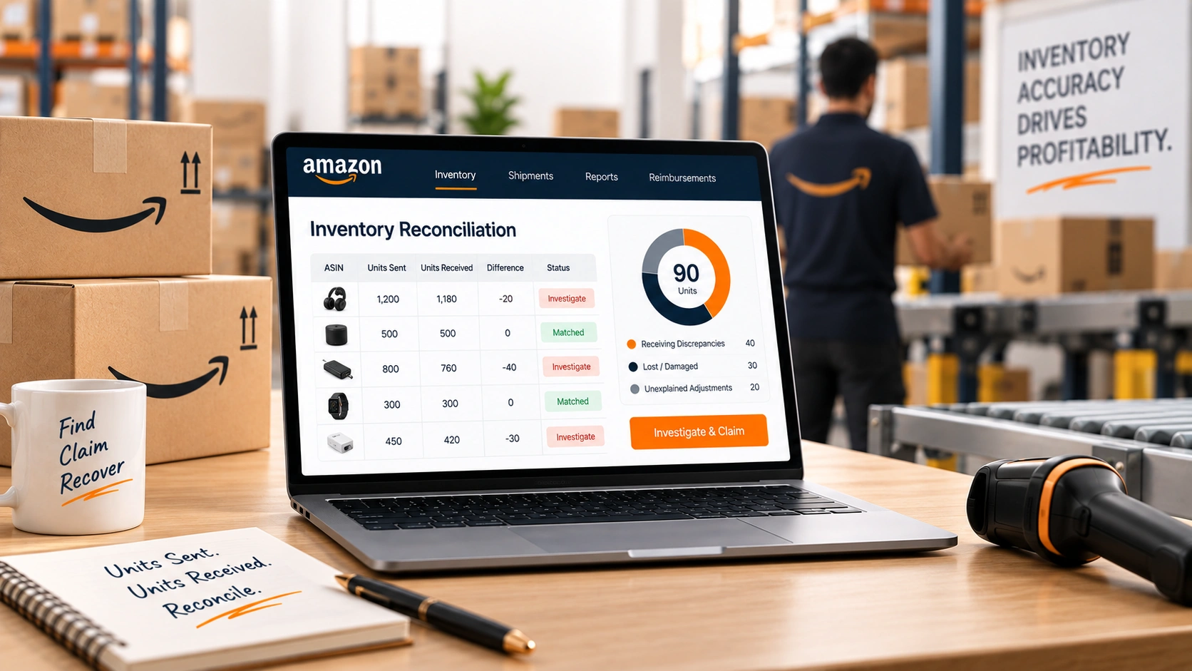 Inventory reconciliation: section banner