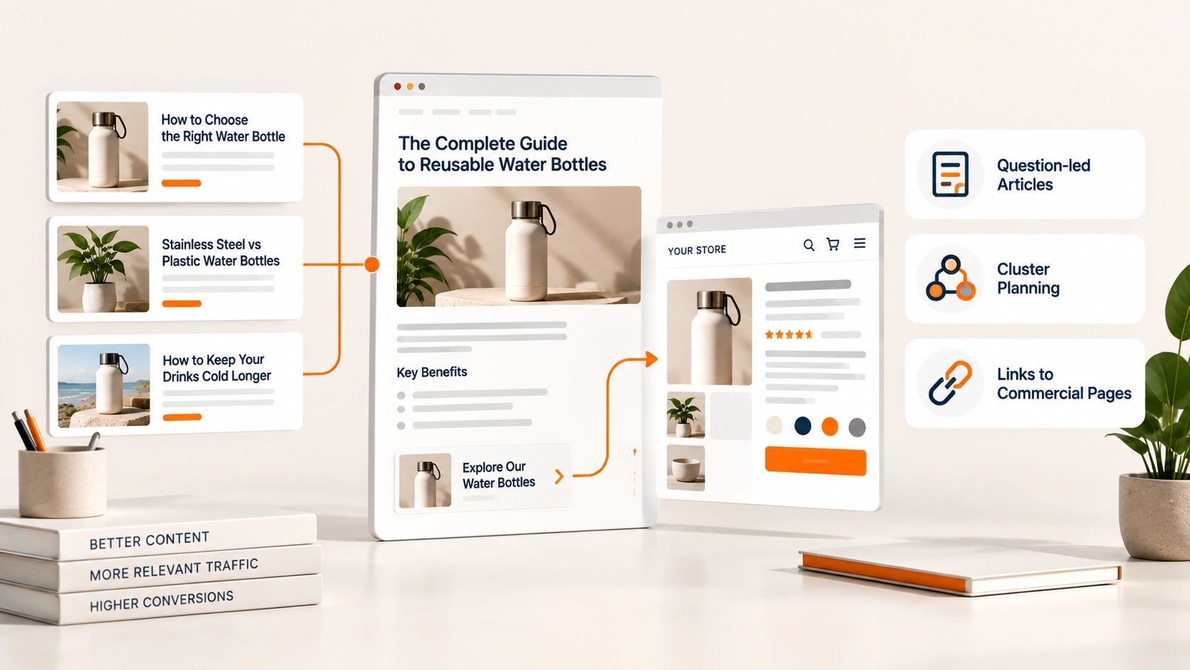Content that supports the catalogue