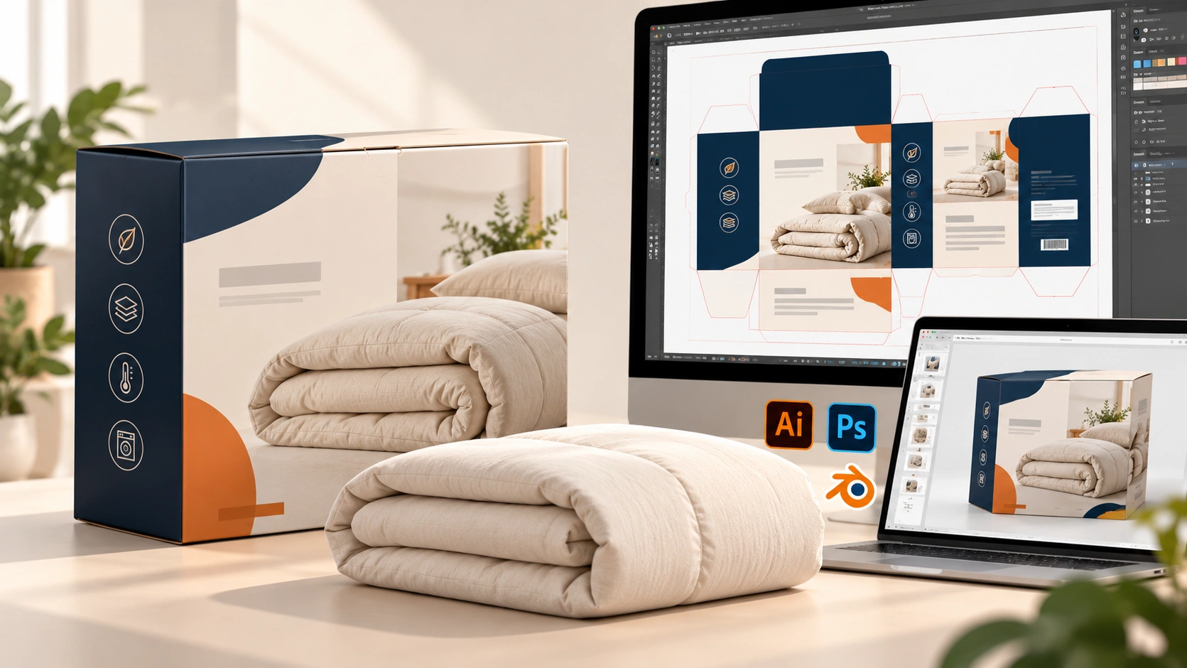 3D rendering and packaging: section banner
