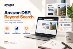 Display advertising following a shopper away from Amazon and back again, alongside the search ads that only appear on it
