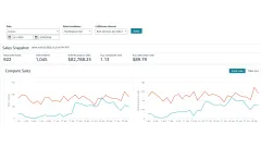 Amazon Sales Dashboard for June 2026 showing the sales snapshot and the daily units and sales charts.