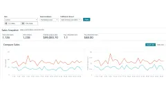Amazon Sales Dashboard for July 2026 showing the sales snapshot and the daily units and sales charts.