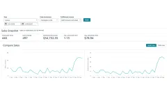 Amazon Sales Dashboard for September 2025 showing the sales snapshot and the daily units and sales charts.
