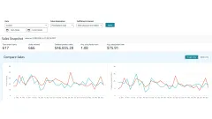 Amazon Sales Dashboard for October 2025 showing the sales snapshot and the daily units and sales charts.