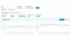 Amazon Sales Dashboard for January 2026 showing the sales snapshot and the daily units and sales charts.